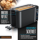 thumbnail of Arendo Toaster für 4 Scheiben Langschlitz 1500 W, Brötchenaufsatz, Wärmeisoliert, Display, Touch, Schwarz