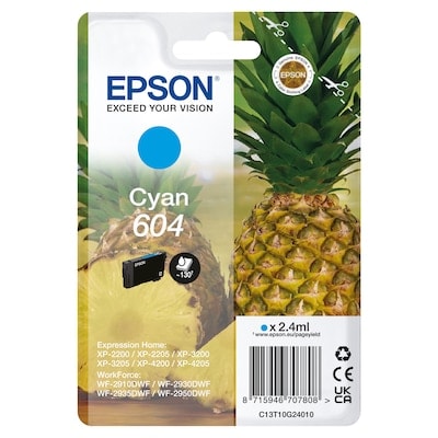 Tinteiro original Epson 604 ciano (C13T10G24010)