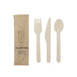 thumbnail of MONOUSO - Bestek Set Hout vork, mes lepel (25 stuks)
