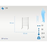 thumbnail of PURLINE Radiateur sèche-serviettes électrique sur pied en aluminium NTW-05