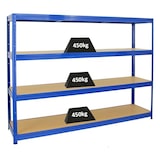 thumbnail of PROREGAL Mega Deal 3x Étagère charge lourde DINO | HxLxP 180x240x60cm | 450kg par niveau | Bleu | Lot d'étagères robustes de Garage Atelier Cave
