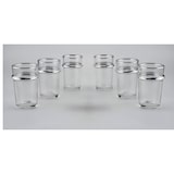thumbnail of Tasses à thé en verre bords argent 175ml - lot de 6