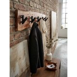 thumbnail of Design Wandgarderobe Akazie Massivholz / Metall 60 x 17 x 9 cm, Hakenleiste Flurgarderobe Wand, Garderobe