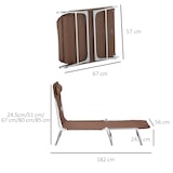 thumbnail of Outsunny Tumbona Plegable y Reclinable con Reposacabezas y Respaldo Ajustable Marrón