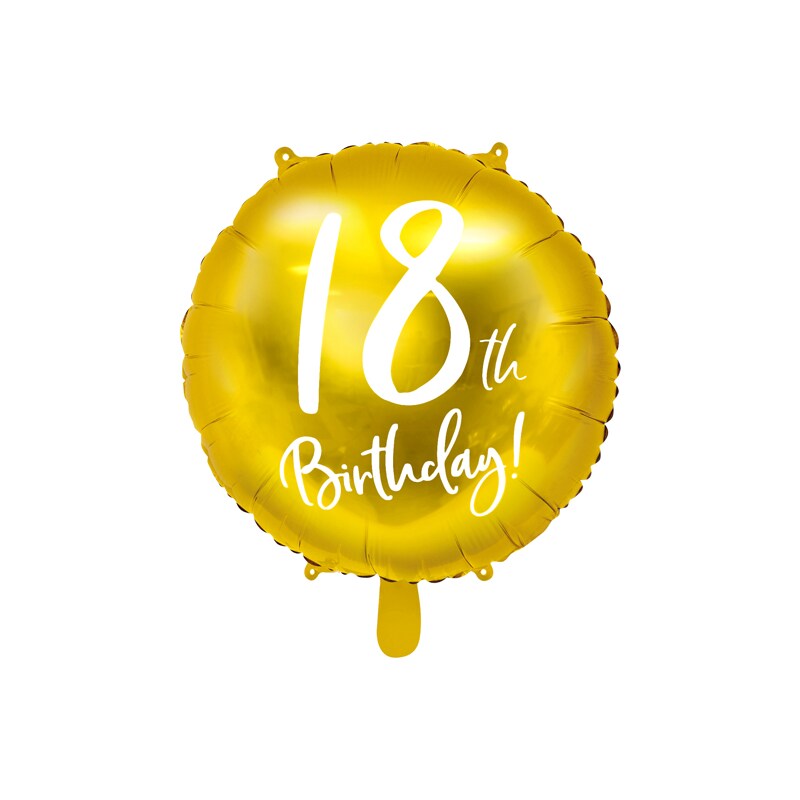 18. Geburtstag Folienballon gold