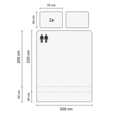 thumbnail of DoubleDry Dekbedovertrek Flanel Tweepersoons 200x200/220 cm + 2 kussenslopen 60x70 cm - 100% zacht katoen - fel rood
