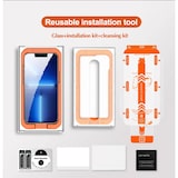 thumbnail of 4x 9H Panzerglas für iPhone 13 Pro HD klar Montagehilfe Displayschutz Schutzglas Schutzfolie Tempered Glass Screen-Protector