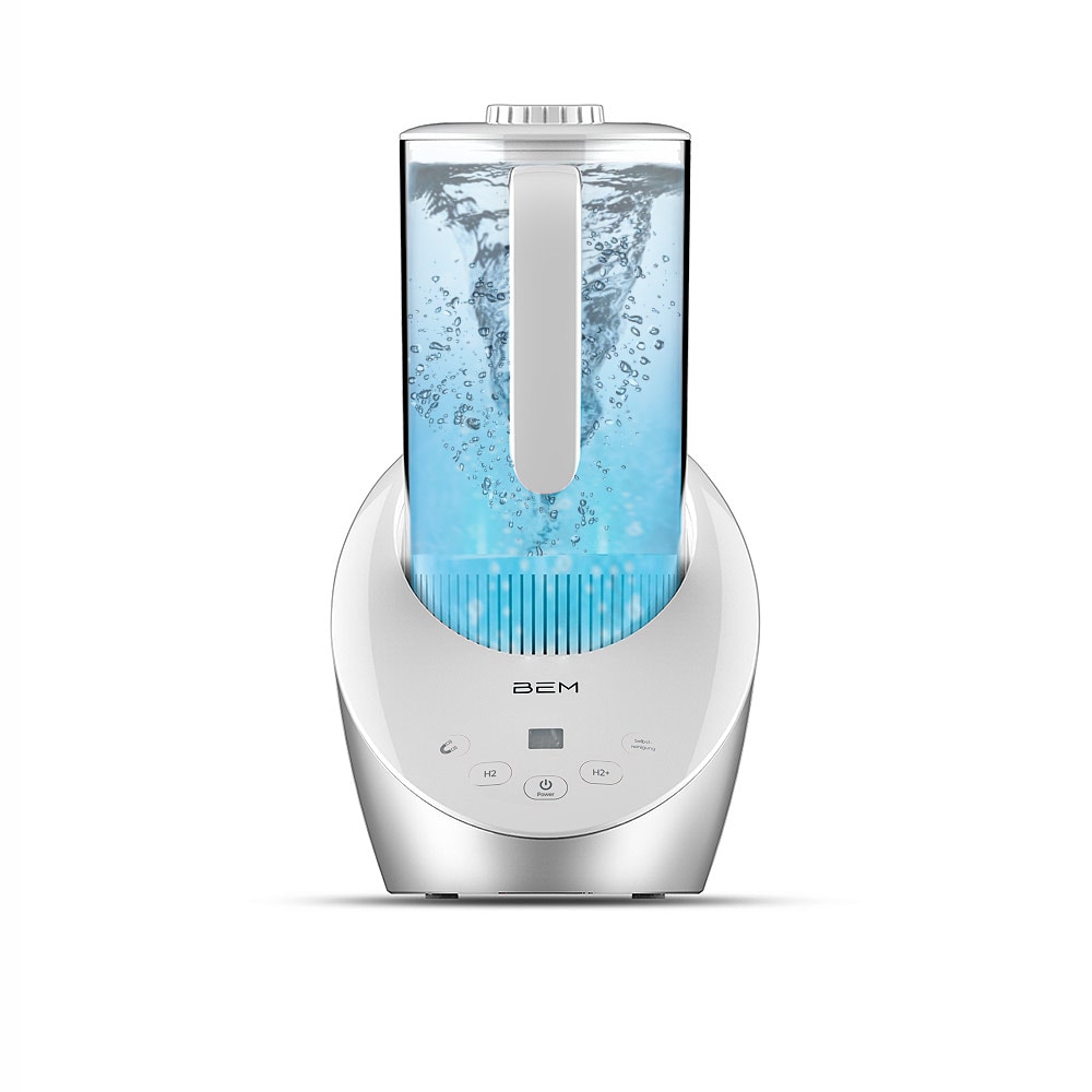 BEM Tornado Hydrogenkanne Wasserstoffaufbereiter für Trinkwasser 1500ml, Wasserstoffwasser, H2-Ionen, Wasserstoffgenerator mit Sauerstoffanreicherung