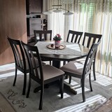 thumbnail of Juego de 2 sillas de comedor HWC-G46, silla de cocina Silla, tela/textil madera maciza ~ estructura de color natural, naranja