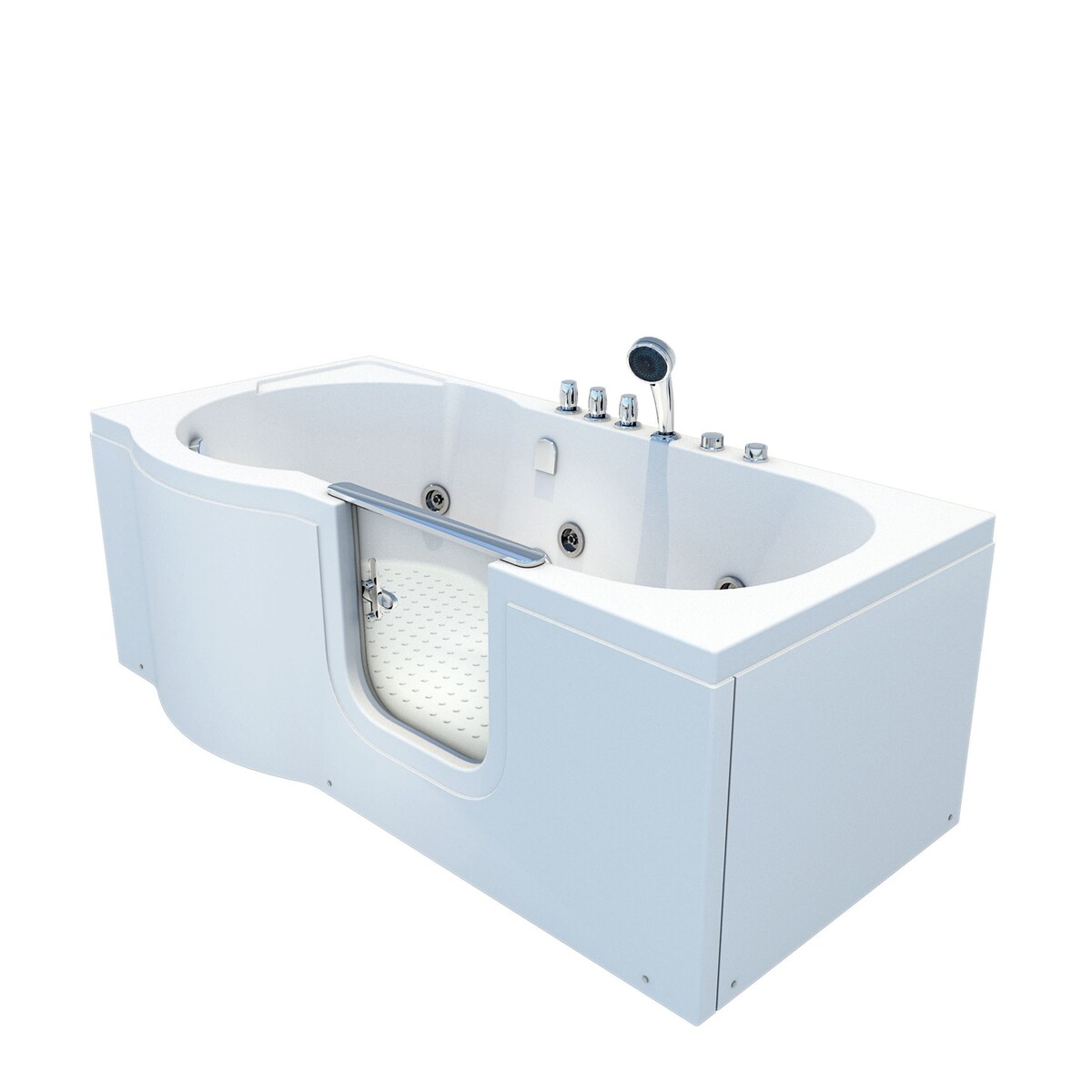 AcquaVapore Seniorenwanne mit Tür Whirlpool S12-TH-WP-R Badewanne 85x170cm
