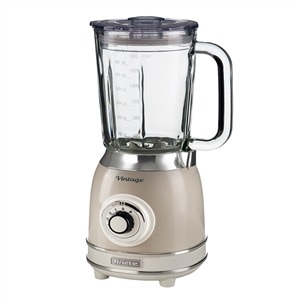 frullatore di vetro vintage beige 1000w 1,5l brocca di vetro 583/03