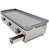 thumbnail of Plancha a Gas de 1 Metro Ancho, Fondo 45 cm, 3 Quemadores, Acero Laminado, Arilex