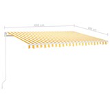 thumbnail of vidaXL Automatische Markise mit LED & Windsensor 450x300 cm Gelb/Weiß