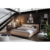 thumbnail of KAWOLA Bett CARLO Polsterbett Stoff steingrau 160x200cm