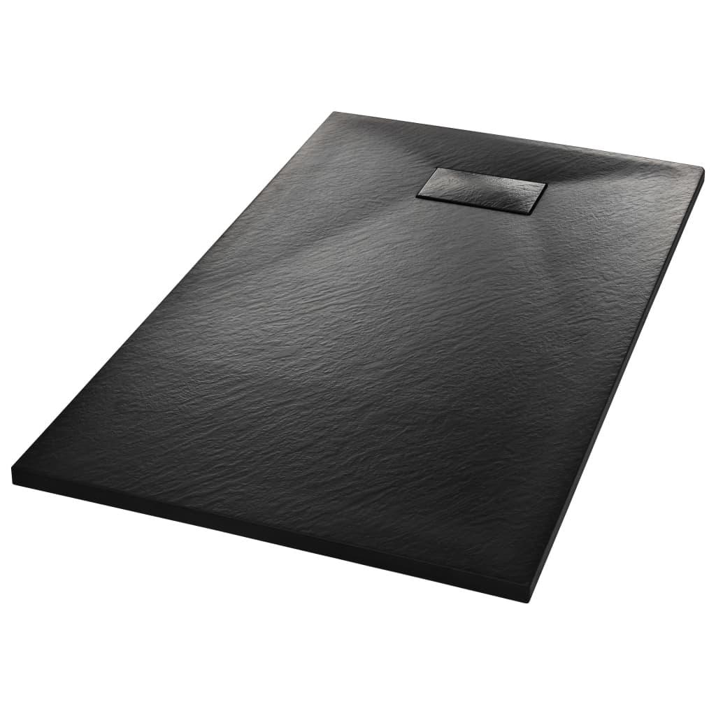 Helloshop26 - Bac de douche receveur de douche rectangulaire salle de bain maison intérieur trou de drain standard de 9 cm SMC 02_0003453