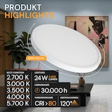 thumbnail of ENOVALITE LED Panel ELED300304 24 W 2700 K, 3000 K, 3500 K, 4000 K, 5700 K einstellbar in warm-, neutral- und kaltweiß (CCT)
