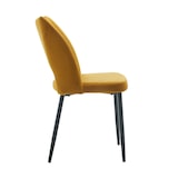 thumbnail of METRO PROFESSIONAL Gepolsterter Restaurantstuhl Salto 2er Set, Stahl/Polyester, gelb/schwarz