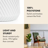 thumbnail of Heusden Blumentopf Polystone pflanzenfreundlich handgemachtWeiß
