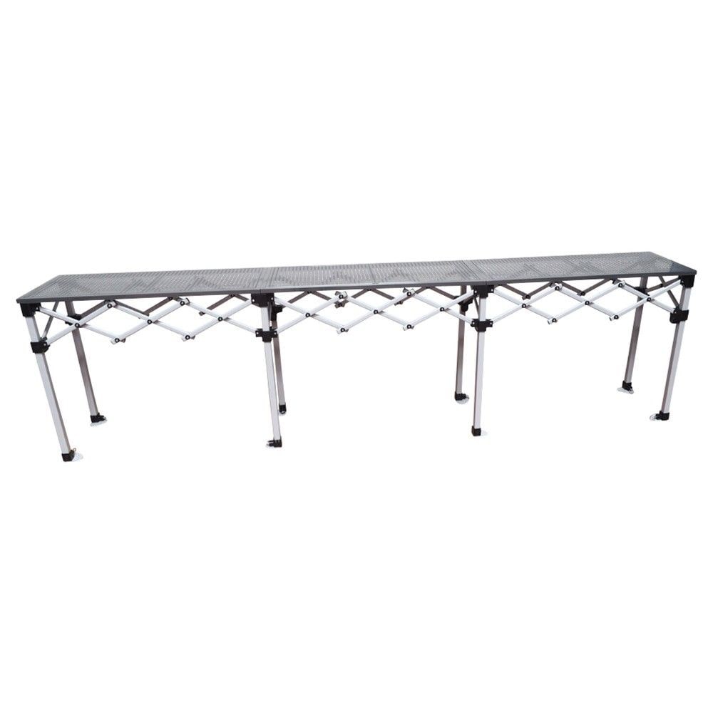 Comptoir pliant en acier pour stand buvette 286 x 40,5 cm Furnitrade