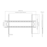 thumbnail of VALUE Soporte de pared para TV, 35 mm para distancia de la pared, fijo, <304,8cm/120, <120kg, negro".
