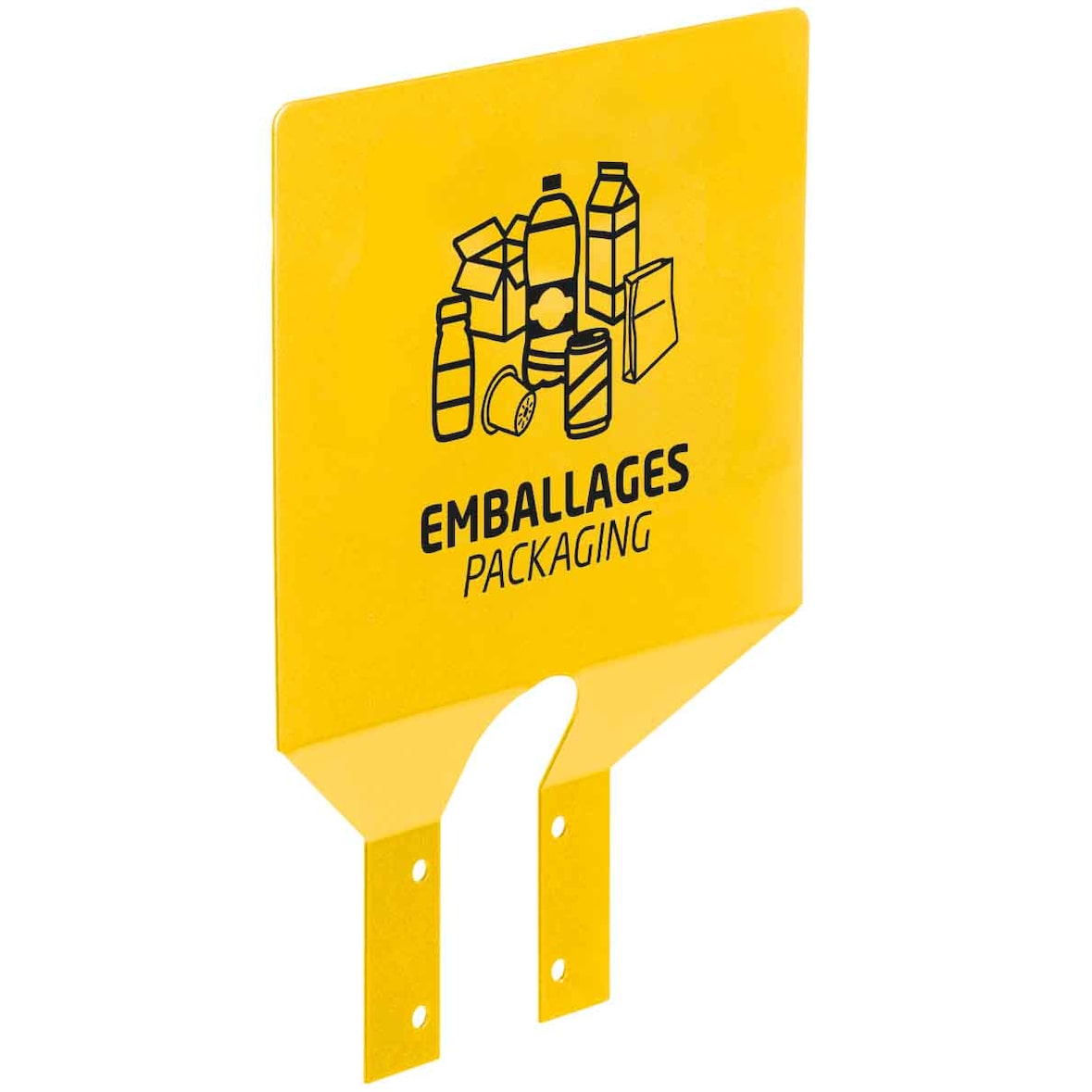 ROSSIGNOL Plaque signalétique de tri pour poteau COLLEC emballages