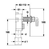 thumbnail of Doppelspülensiphon 1 1/2 Zoll x DN40 mit Geräteanschluss