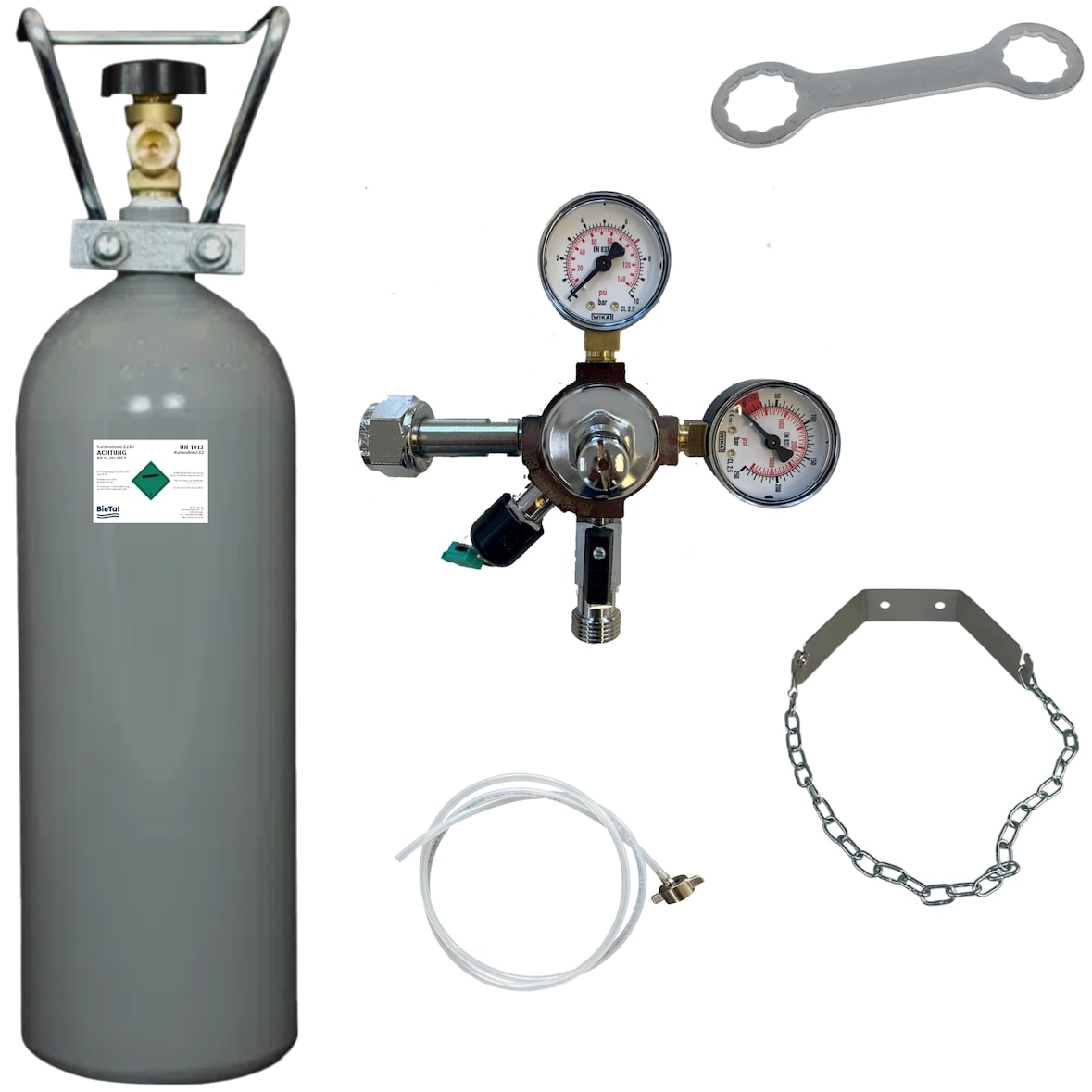 Zubehörset zur Umrüstung von Quooker Cube auf große 2Kg CO2-Flasche Umbauset