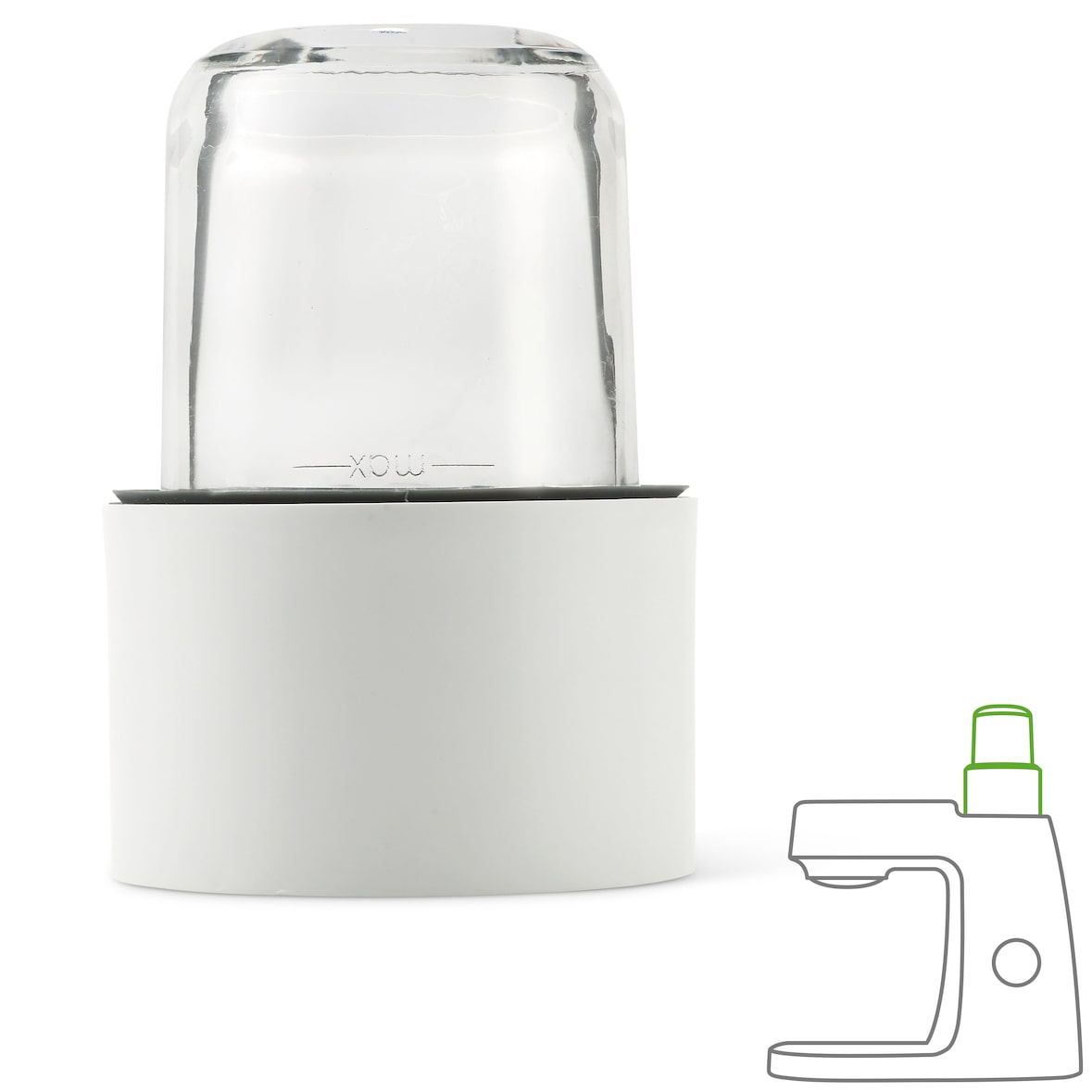 Kräuter- und Gewürzmühle mit 4 verschließbaren Gläsern