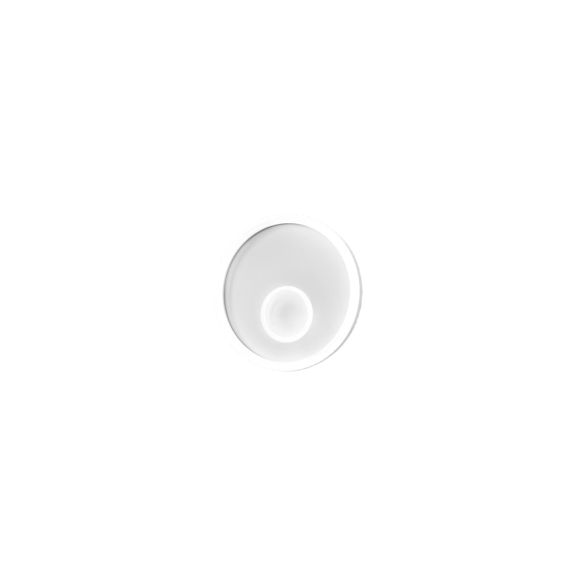 Gea Luce Melania P/P LED-Deckenleuchte 30 W 3000 K, runde Deckenleuchte aus weißem Aluminium, Diffusor aus satiniertem Methacrylat, Schutzart IP20