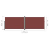 thumbnail of Helloshop26 - Ausziehbare Seitenmarkise/Sichtschutz für Terrasse Garten Balkon 200 x 600 cm braun 02_0007421