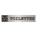 thumbnail of Picto adhésif gris métallisé TOILETTES