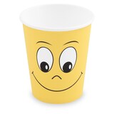 thumbnail of 100x Heiß- und Kaltgetränkebecher Pappbecher 'Smiling face' 200ml 280ml