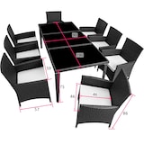 thumbnail of tectake Conjunto de ratán y aluminio MENORCA  gris claro - 403752