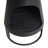 thumbnail of Stufa camino focolare riscaldamento da esterno HWC-K90 acciaio 124x43cm nero