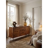 thumbnail of Design Sideboard NISHAN 160 x 40 x 88 cm Sheesham Massiv Holz, Kommode mit Türen & Schubladen, Massive Anrichte Industrial, Massivholz Schrank mit