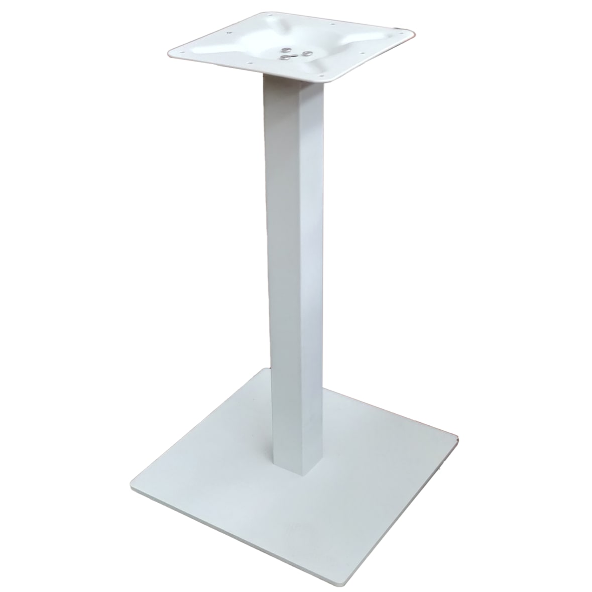 basamento per tavolo in acciaio,misura 39x39x72,colore bianco