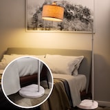 thumbnail of Bogenlampe mit Marmorfuß Leinen
