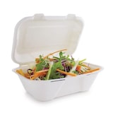 thumbnail of Vegware composteerbare bagasse voedseldozen met scharnierdeksel 22,8cm