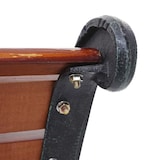 thumbnail of Tuinbank HWC-F98, parkbank houten bank, 2-zits gietijzer hout 125cm 20kg ~ bruin