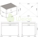 thumbnail of Weide E-Deluxe | elektrische Pergola mit LED | Voll Aluminium | 3 x 4 M | motorisiertes Lamellendach anthrazit