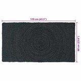 thumbnail of vidaXL Bereichsteppiche Rechtwinklig Dunkelgrau 60 x 110 cm Jute