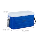 thumbnail of Relaxdays Kühlbox 20 l, Kühlkiste für unterwegs, Tragegurt & Griff, ohne Strom, Isolierbox, 29 x 52,5 x 26,5 cm, blau