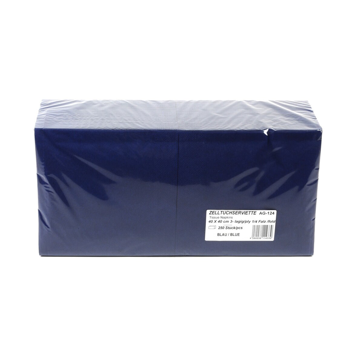 Tafel-Servietten, blau, 3-lagig, 40 x 40 cm, Inhalt 250 St, in verschiedenen Farben, hochwertiges Material