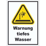 thumbnail of Aufkleber Warnung tiefes Wasser A9 (37x52mm)