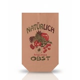 thumbnail of Obstbodenbeutel aus braunem Natronmischpapier mit Neutralmotiv, recyclebar, 1.000 Stück: Größe - 1kg 16,5 x 26 cm