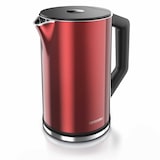 thumbnail of Arendo Wasserkocher 1,5 l 2200 W, Edelstahl, Doppelwand, Temperaturwahl 40 - 100°C mit Anzeige, rot