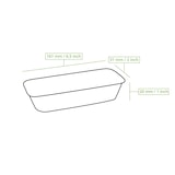 thumbnail of BIOZOYG 100 Stück Dipschälchen 125ml rechteckig Einwegschälchen Palmblattschälchen Snackschälchen, kompostierbar, ideal für Fingerfood und Snacks