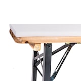 thumbnail of TexDeko Hussen Bierzeltgarnituren gepolstert 5TLG Set Festzeltgarnituren Bierbankhussen Premium (220x50cm, Weiß)