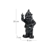 thumbnail of Nain de jardin en résine doigt d'honneur 7 x 8 x 20 cm Noir Stoobz