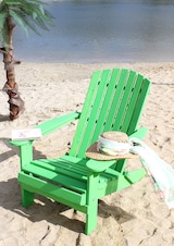 thumbnail of DanDiBo Strandstuhl Holz Grün Gartenstuhl klappbar Adirondack Deckchair